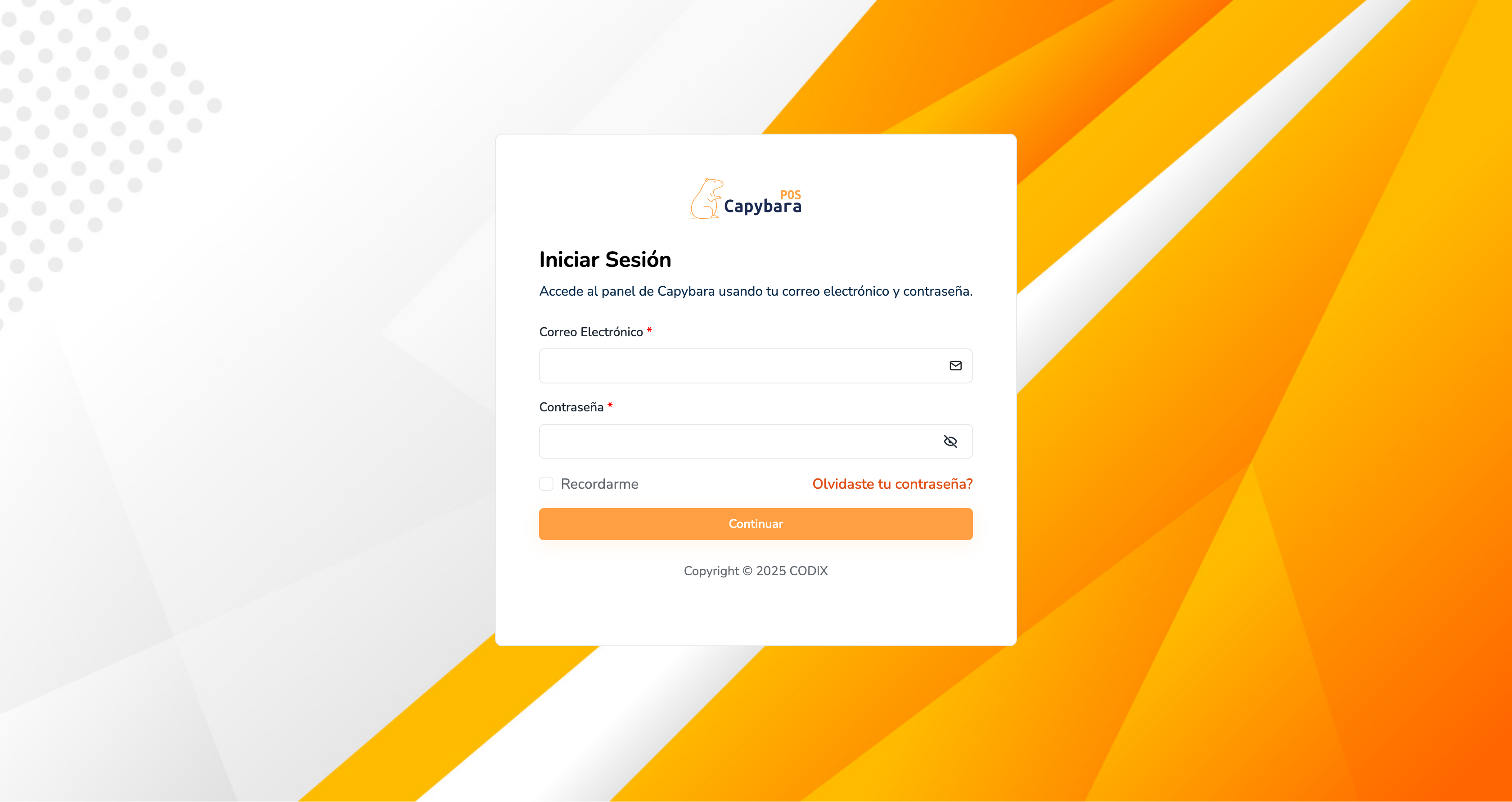 Login Capybara POS